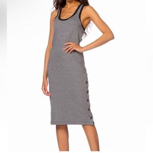 Rag & Bone Mari Button Hem Houndstooth Midi Tank Dress size XS